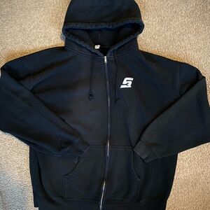 Snap On Tools Mens 2XL Hoodie Black Full Zip Jacket Mechanic Tools Embroidered